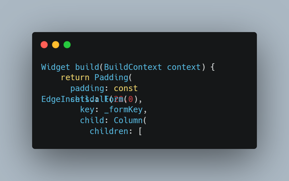 Widget Form dengan key
