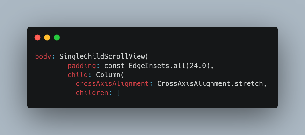 Body dengan scrollview