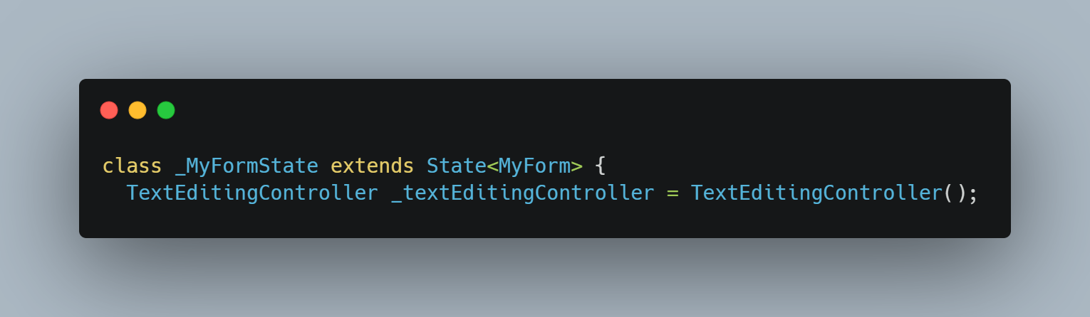 Deklarasi TextEditingController