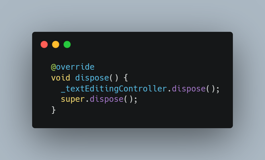 Method dispose