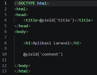 Isi file app.blade.php sebagai layout utama