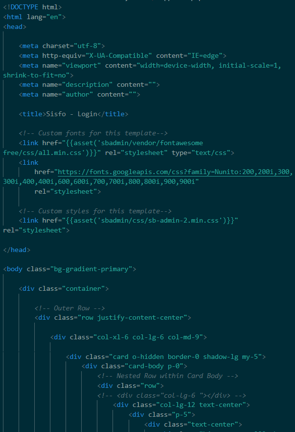 Kode app.blade.php part 1