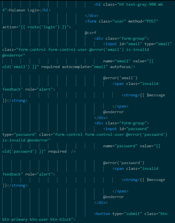 Kode app.blade.php part 2