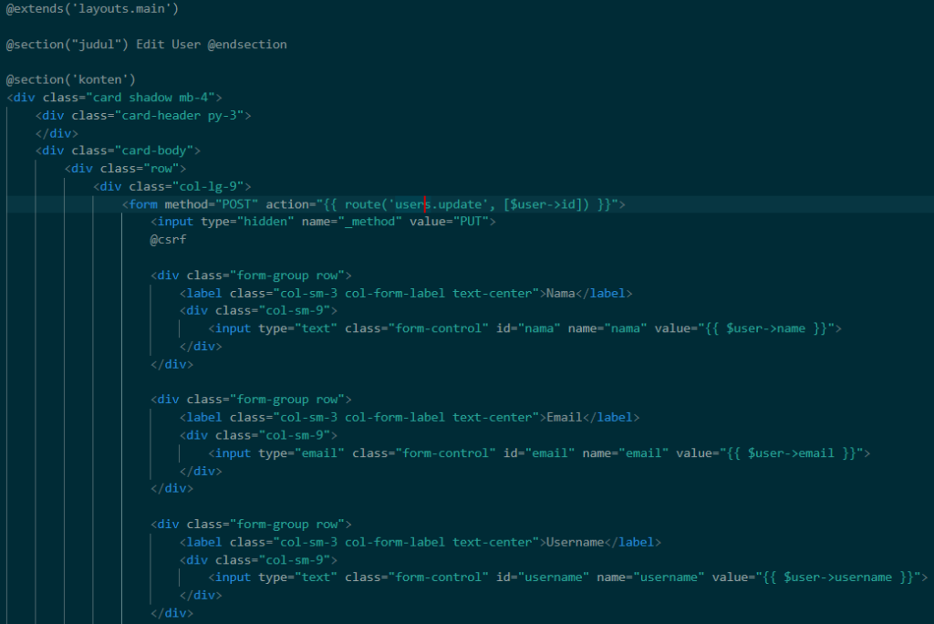 Kode edit.blade.php part 1