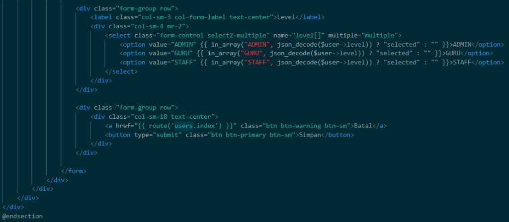 Kode edit.blade.php part 2