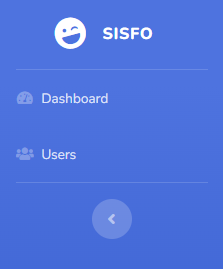 Tampilan sidebar dengan menu Users