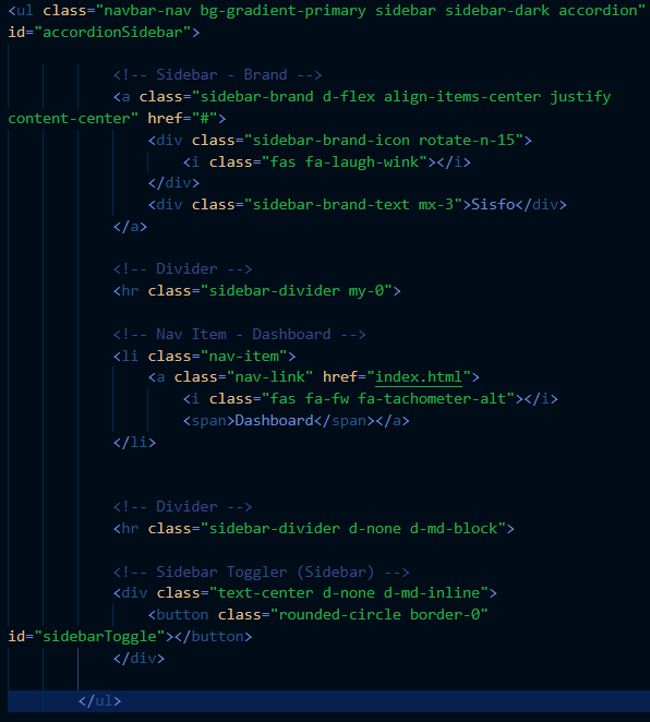 Kode sidebar.blade.php