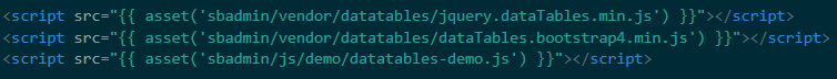Kode import js datatables